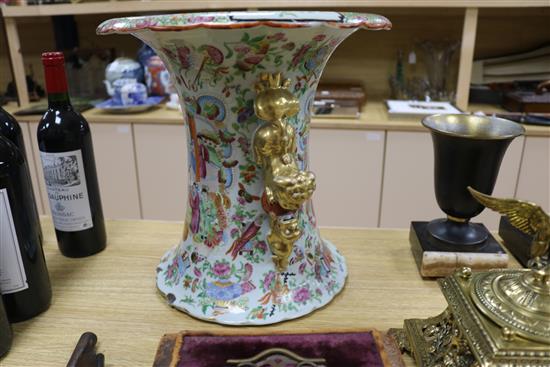 A Chinese famille rose stand, 19th century Height 34cm